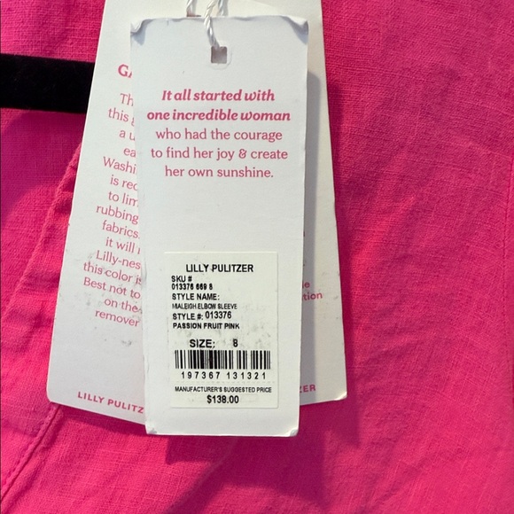 Lilly Pulitzer Bright Pink Blouse - Picture 5 of 6